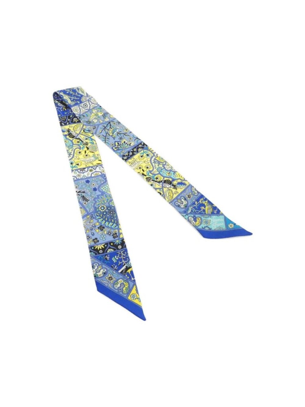Hermes AU Pays Des Oiseaux Fleurs Twilly Scarf